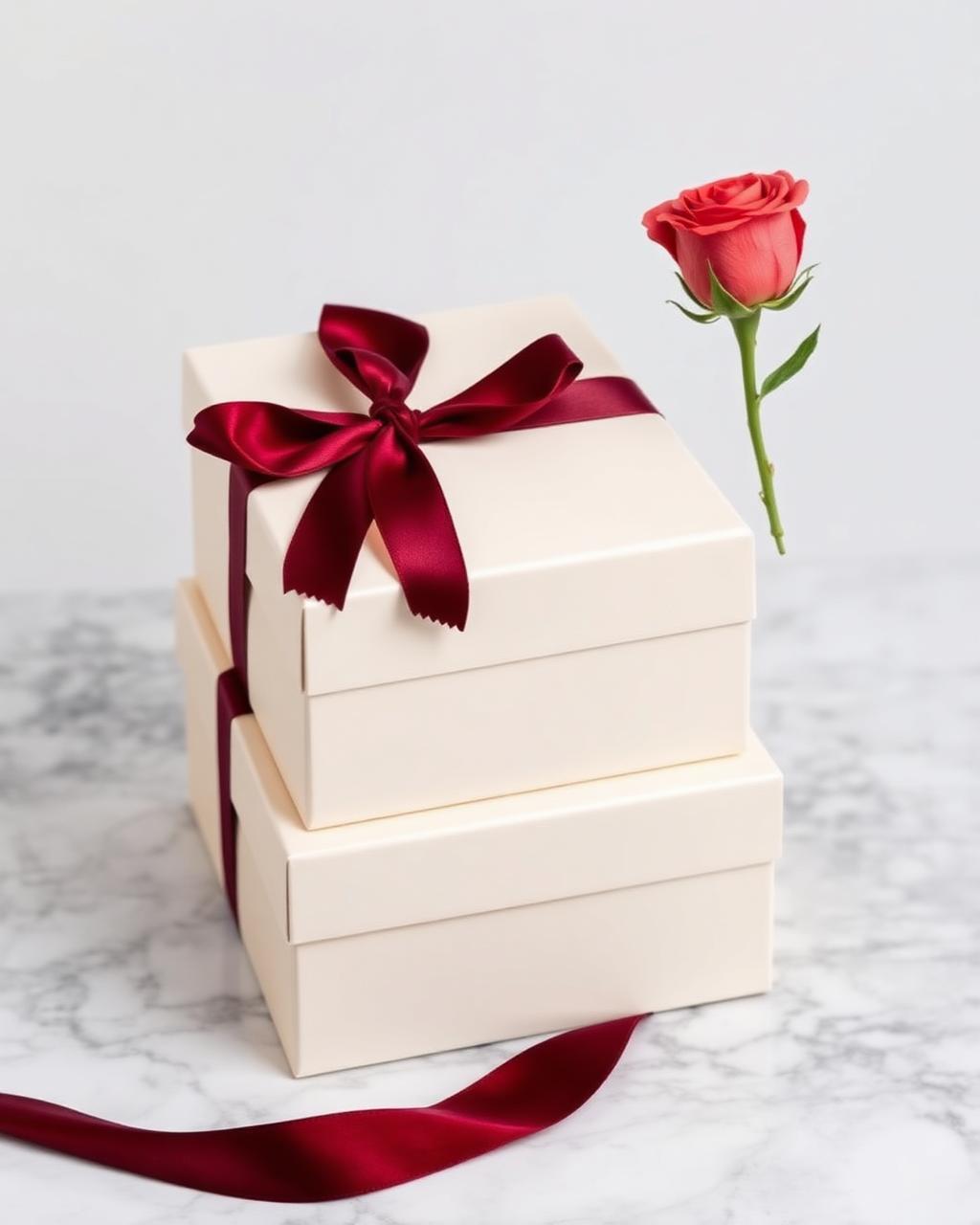Maroon Ribbon Boxes